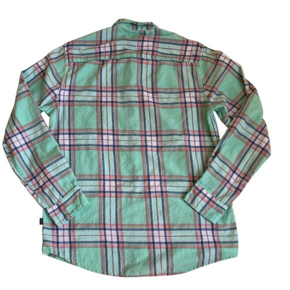 Pepe Jeans Mens Ruskin Twill Plaid Casual Button Down Shirt Slim Fit Mint Green - Picture 11 of 16